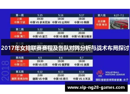 2017年女排联赛赛程及各队对阵分析与战术布局探讨