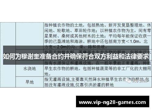 如何为穆谢奎准备合约并确保符合双方利益和法律要求
