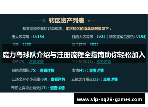 魔力鸟球队介绍与注册流程全指南助你轻松加入