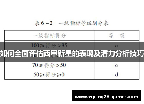 如何全面评估西甲新星的表现及潜力分析技巧